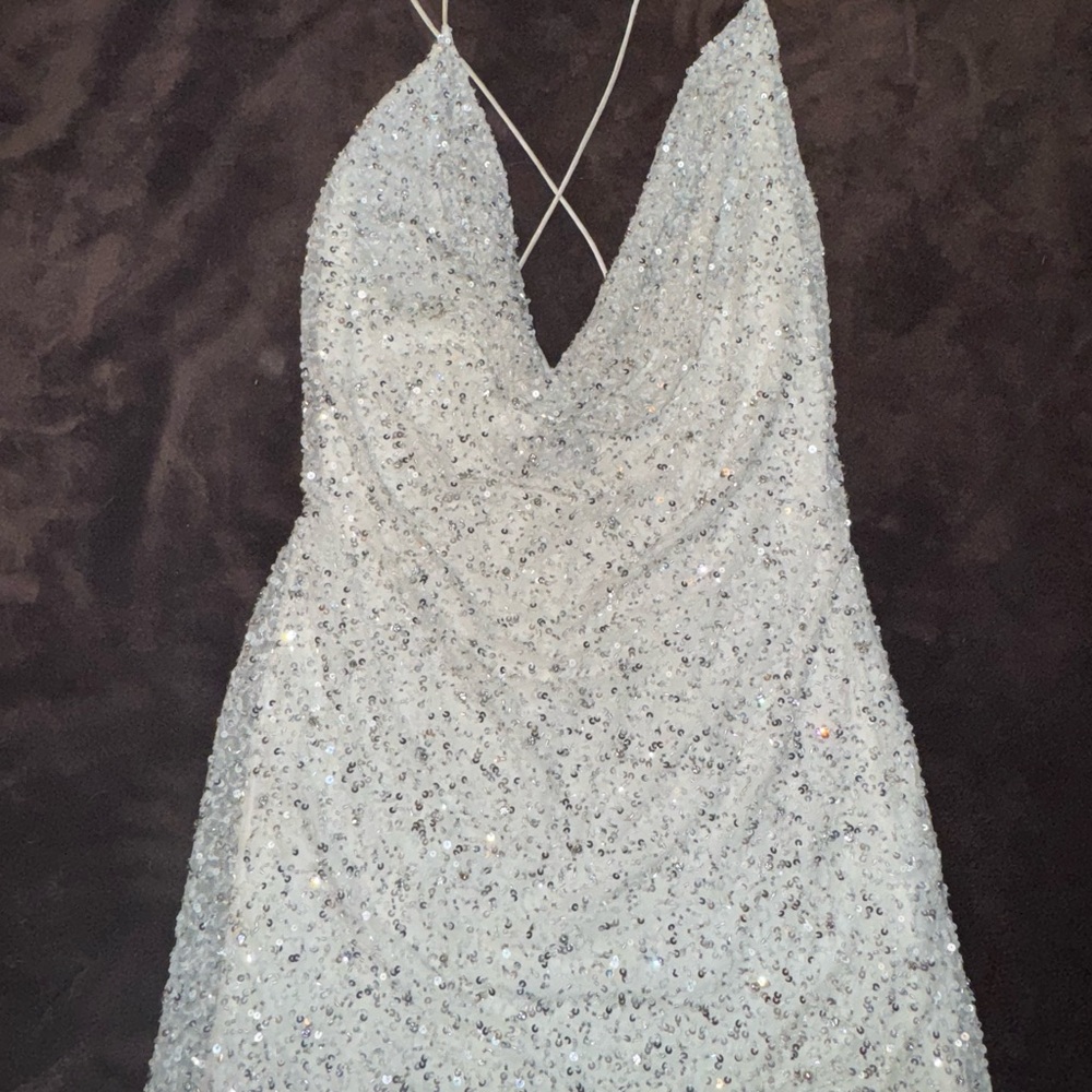 Retrofete Silver Mini Dress - Picture 4 of 8
